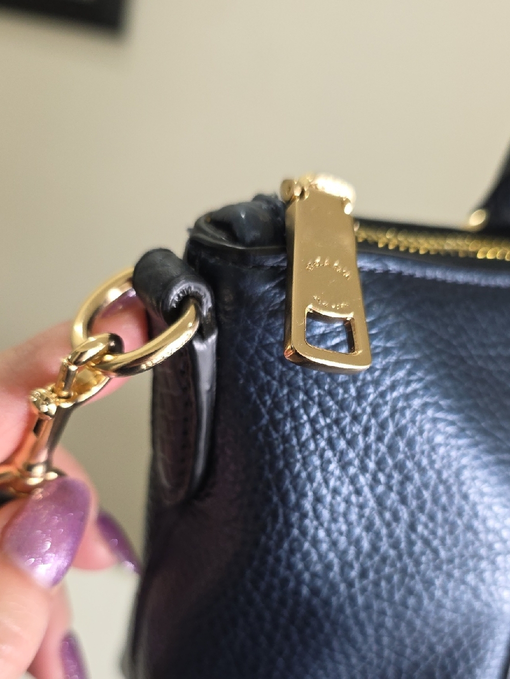 COACH F38877 Mini Emma Satchel/Crossbody In Metallic Navy NWOT - Picture 6 of 17